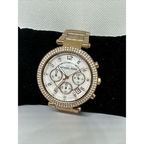 Michael Kors Parker MK5491 Women\'s Gold Stainless Steel Analog Dial Watch NUL33 main image 4